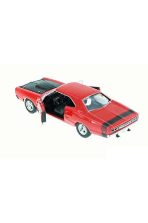 Motormax 1969 Dodge Coronet Super Bee 1/24 Kırmızı Model Araba