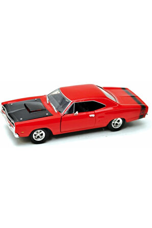 Motormax 1969 Dodge Coronet Super Bee 1/24 Kırmızı Model Araba