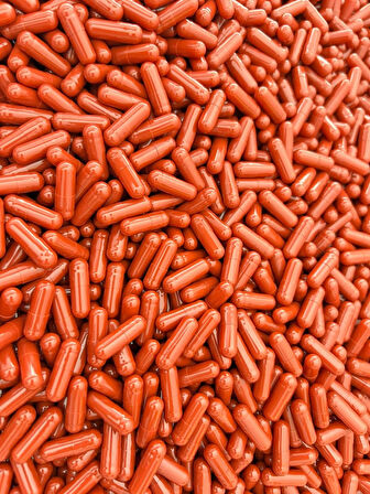 1000 Adet Kırmızı 1 Numara Boş Kapsül – Gıda ve İlaç Dolumu İçin Uygun