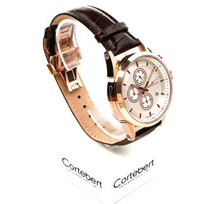 Cortebert Safir Cam Kahve Kadran Erkek Kol Saati