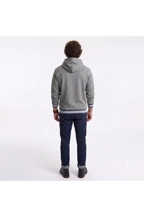 pamuk kapüşonlu gri Varsity Hoodie logoGri / L