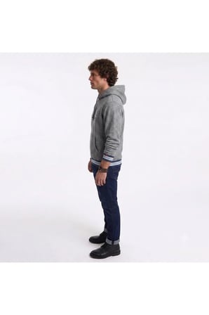 pamuk kapüşonlu gri Varsity Hoodie logoGri / L