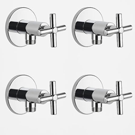 4'LÜ Taharet Musluğu Artı kullanım   Pirinç Gövde, AÇ-KAPA kullanım