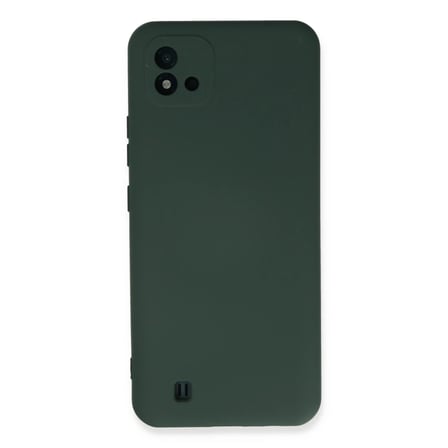 Realme C11 2021 Kılıf Nano içi Kadife Silikon - Koyu Yeşil