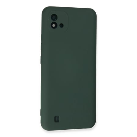 Realme C11 2021 Kılıf Nano içi Kadife Silikon - Koyu Yeşil