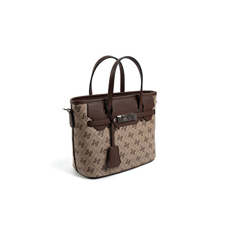 Silver Polo  Kadın Omuz Çantası 1185-47859 SILVER POLO Kadın ÇANTASI M178 KOYU BEJ-MAT KAHVE