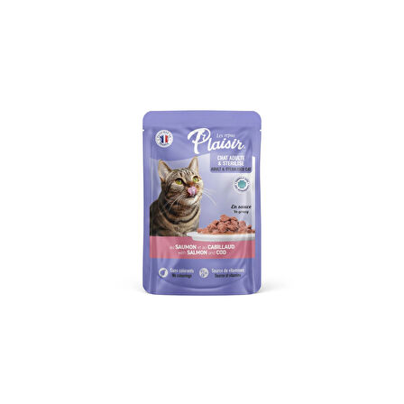 PLAISIR Ezme Kedi Konservesi Somon ve Morina 100 gr