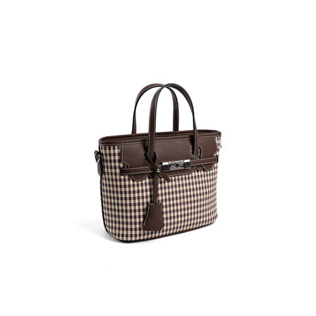 Silver Polo  Kadın Omuz Çantası 1185-47860 SILVER POLO BAYAN ÇANTASI M191 KAHVE SARI-MAT KAHVE