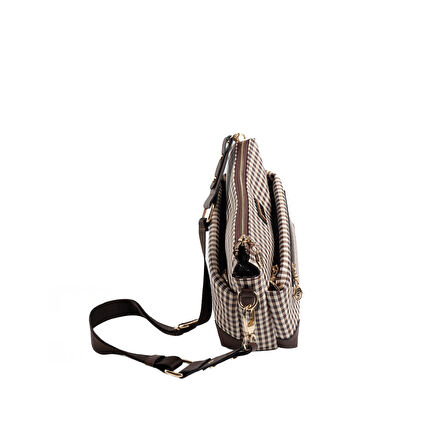 Silver Polo  Kadın Çapraz Çanta 1110-47863 SILVER POLO ÇAPRAZ BAYAN ÇANTASI M191 KAHVE SARI-MAT KAHVE