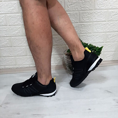 Jump 29112 Büyük Numara Siyah-Sarı Halısaha Futbol Ayakkabı