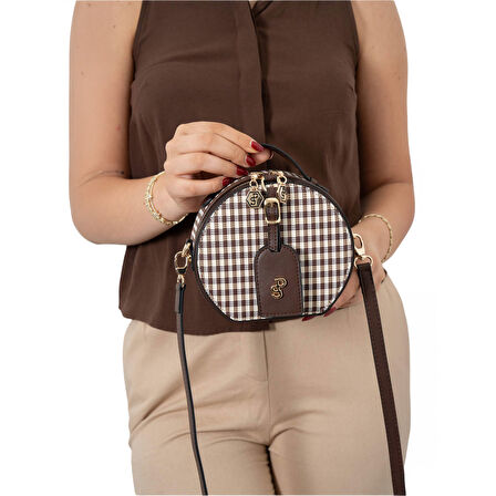 Silver Polo  Kadın Çapraz Çanta 1163-47879 SILVER POLO ÇAPRAZ Kadın ÇANTASI M191 KAHVE SARI-MAT KAHVE