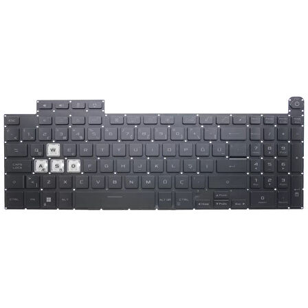 Asus TUF Gaming A15 FX507VU Notebook Klavye Işıklı