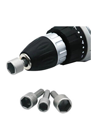  9 Parça Somun Anahtarı Somun  Matkap Uçları Sıkma Seti