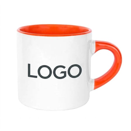 storebaskı İşletmelere Özel Porselen Turuncu Nescafe Fincanı – Logo Baskılı 6 adet