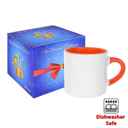 storebaskı İşletmelere Özel Porselen Turuncu Nescafe Fincanı – Logo Baskılı 6 adet