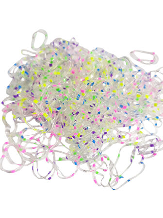 Şeffaf Renkli Perma Tüp Toka Saç Lastik Toka - 1 Tüp