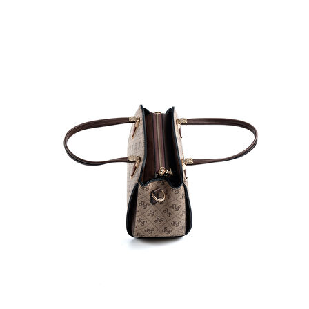 Silver Polo  Kadın Omuz Çantası 1136-47899 SILVER POLO BAYAN ÇANTASI M178 KOYU BEJ-MAT KAHVE