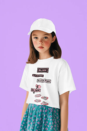 Blackpink Baskılı Unisex Müzik Grubu Çocuk Tişört (1-12 Yaş)
