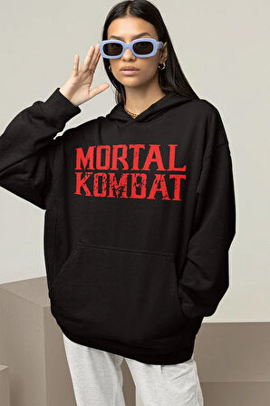 Mortal Kombat Baskılı Unisex Oversize Anime Hoodie