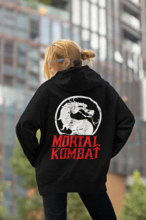 Mortal Kombat Baskılı Unisex Oversize Anime Hoodie