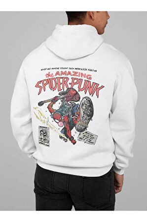 The Amazing Spider-Man Baskılı Unisex Oversize Örümcek Adam Hoodie