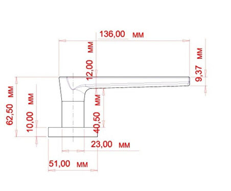 Adnoss Pıtır Mat Siyah (Oda) Kapı Kolu