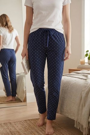 Kadın Büyük Beden Pamuklu Pijama Altı Lastikli Bel Rahat Kesim Battal Boy Soft Örme