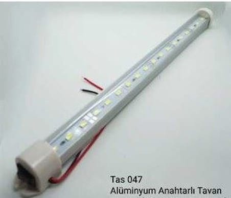 TAS 24V 50CM ALÜMİNYUM GÖVDE ANAHTARLI LED TAVAN LAMBA BEYAZ