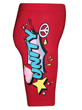 Lovetti Kız Çocuk Şort 9-12 Yaş Kırmızı