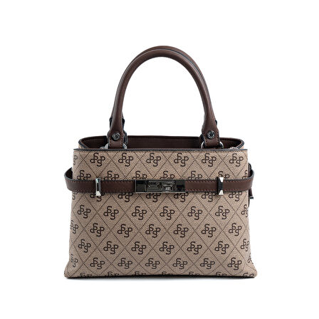 Kadın Omuz Çantası 1149-47906  Silver Polo BAYAN ÇANTASI M178 KOYU BEJ-MAT KAHVE