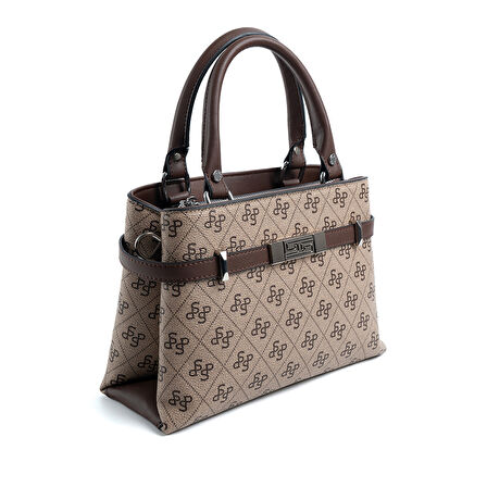 Kadın Omuz Çantası 1149-47906  Silver Polo BAYAN ÇANTASI M178 KOYU BEJ-MAT KAHVE