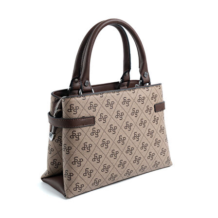 Kadın Omuz Çantası 1149-47906  Silver Polo BAYAN ÇANTASI M178 KOYU BEJ-MAT KAHVE