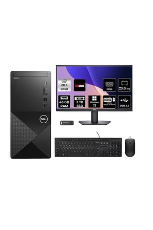 Vostro 3030MT i5 14600 48GB 2TB SSD RX550/4GB W11P Masaüstü Bilgisayar + 23.8" Monitör