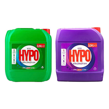Hypo Çamaşır Suyu 3,24 Lt Çam Ferahlığı ve Lavanta 2 li Set
