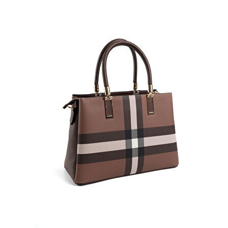 Silver Polo  Kadın Omuz Çantası 1000-47916 SILVER POLO BAYAN ÇANTASI MK85 KOYU KAHVE-MAT KAHVE