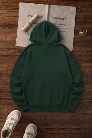 Unisex Baskılı Oversize Hoodie Kapüşonlu Sweatshirt