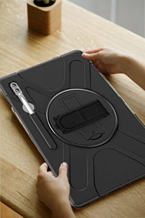 Galaxy Tab S8 Ultra Uyumlu Fuchsia Defender Silikon Tablet Kılıfı