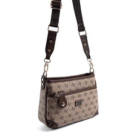 Silver Polo  Kadın Çapraz Çanta 1160-47939 SILVER POLO ÇAPRAZ BAYAN ÇANTASI M178 KOYU BEJ-MAT KAHVE