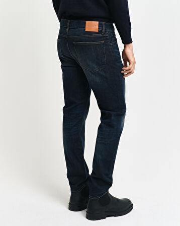 GANT Erkek Lacivert Regular Fit Jean Pantolon
