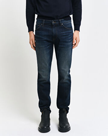GANT Erkek Lacivert Regular Fit Jean Pantolon