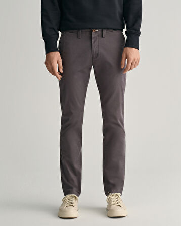 GANT Erkek Gri Slim Fit Chino Pantolon