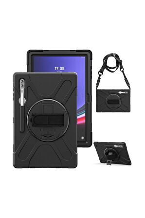Galaxy Tab S9 Ultra 12,4 İnç Uyumlu Fuchsia Defender Silikon Tablet Kılıfı