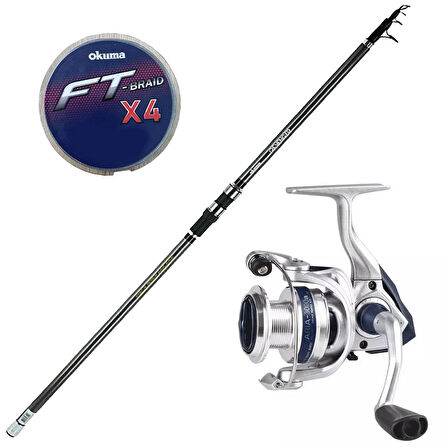 Yek Outdoor Hazır Olta Seti Okuma Revenger Tele Surf 420 cm 4 Parça Surf Kamışı&Okuma ARIA-5000a 1BB Olta Makinesi