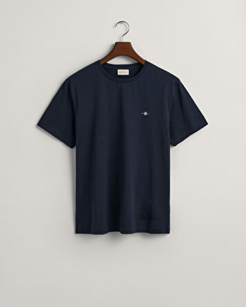 GANT Erkek Lacivert Regular Fit Bisiklet Yaka T-Shirt