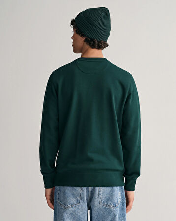 GANT Erkek Yeşil Regular Fit Bisiklet Yaka Sweatshirt