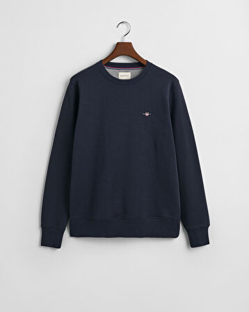 GANT Erkek Lacivert Regular Fit Bisiklet Yaka Sweatshirt