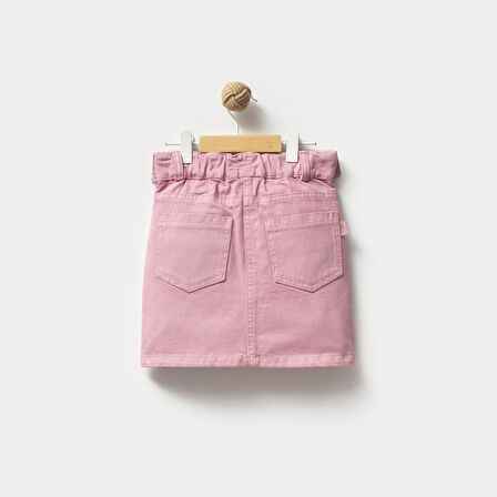 Bel Detaylı Zirkon Taş İşlemeli Kız Çocuk Renkli Kot Etek