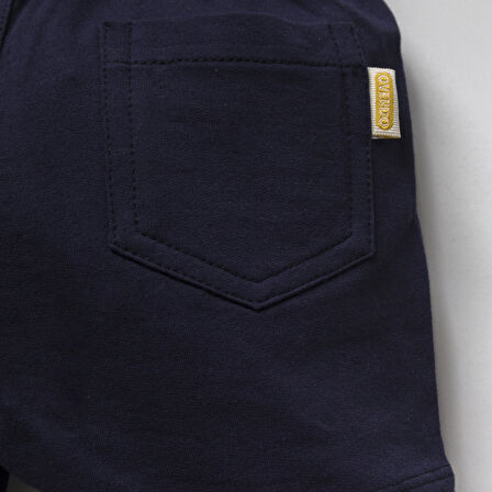 Erkek Çocuk Pamuklu Penye Baskılı Beli Lastikli Günlük Şort