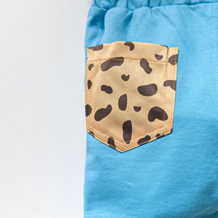 Erkek Çocuk Pamuklu Penye Baskılı Beli Lastikli Günlük Şort