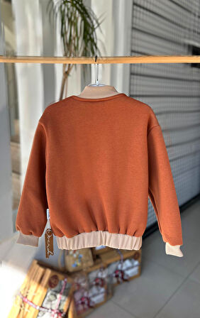 Erkek Çocuk 3iplik  Şardonlu Kışlık Uzun Kollu Fermuarlı Hırka